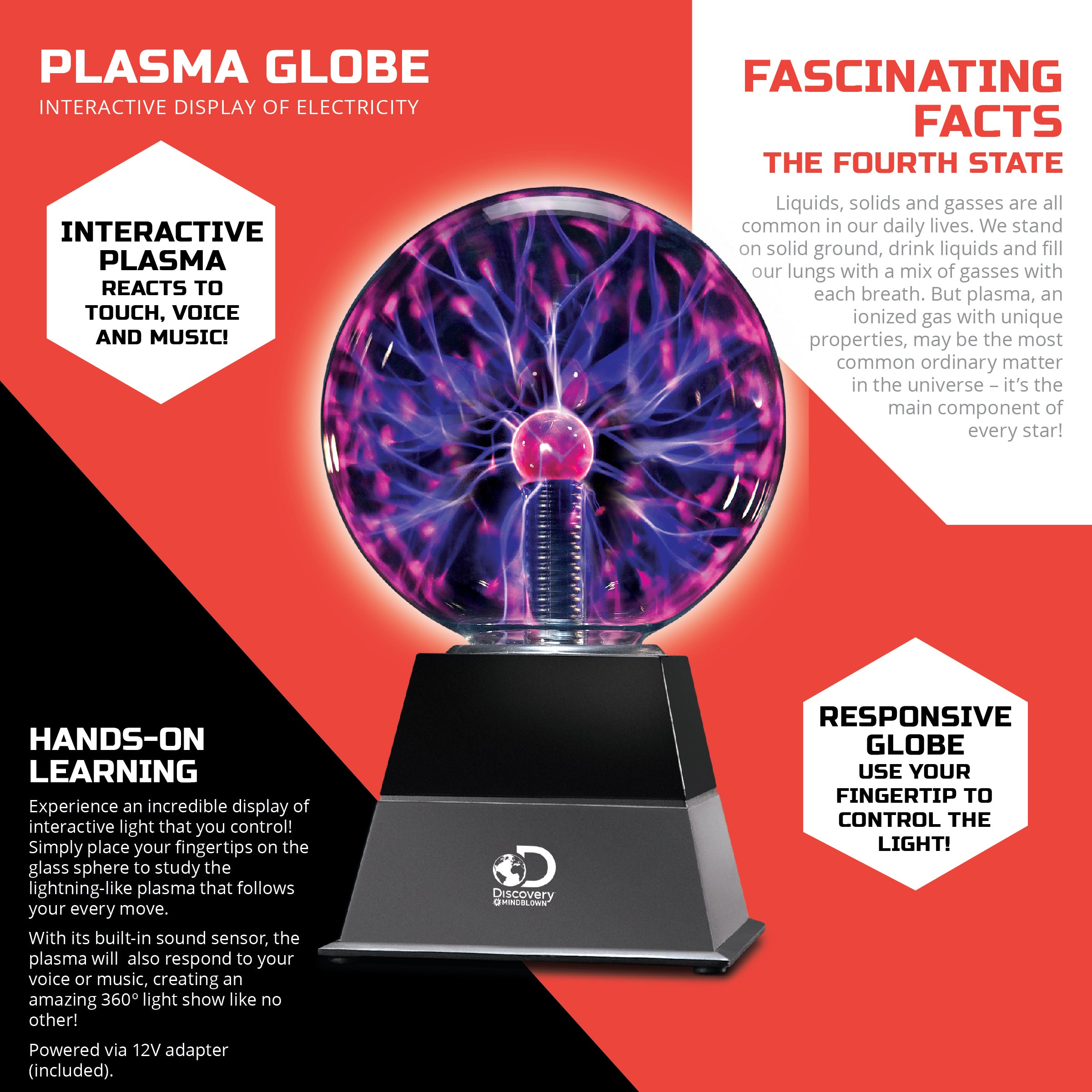 Discovery - 6" Plasma Globe Lamp - STEM