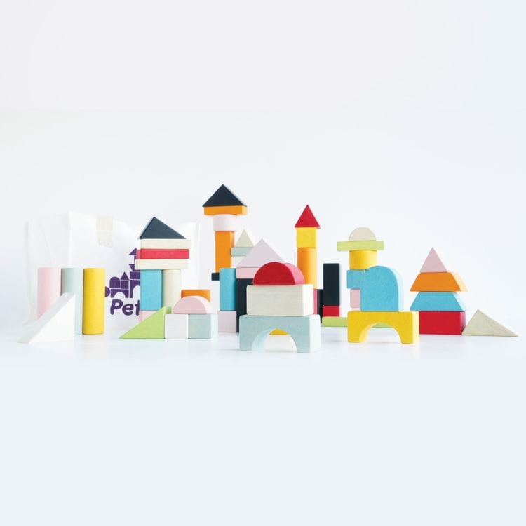 Le Toy Van - 60 Piece Colourful Building Blocks - Preschool