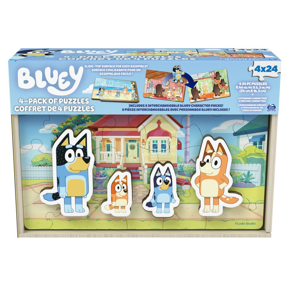 Bluey Puzzles 4-Pack