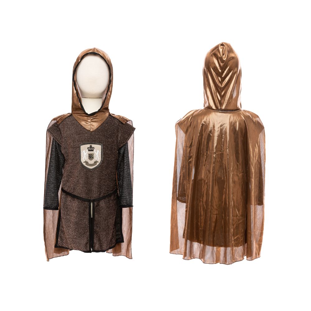 Brilliant Copper Knight Tunic with Cape - Size 5-6 Years