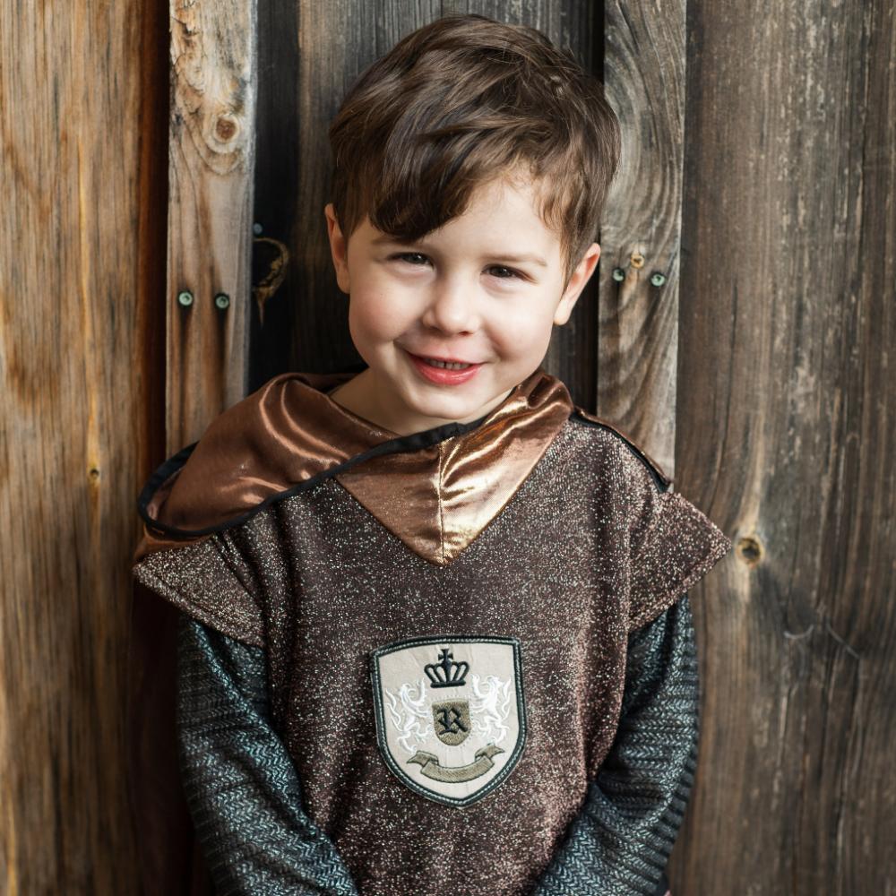 Brilliant Copper Knight Tunic with Cape - Size 5-6 Years