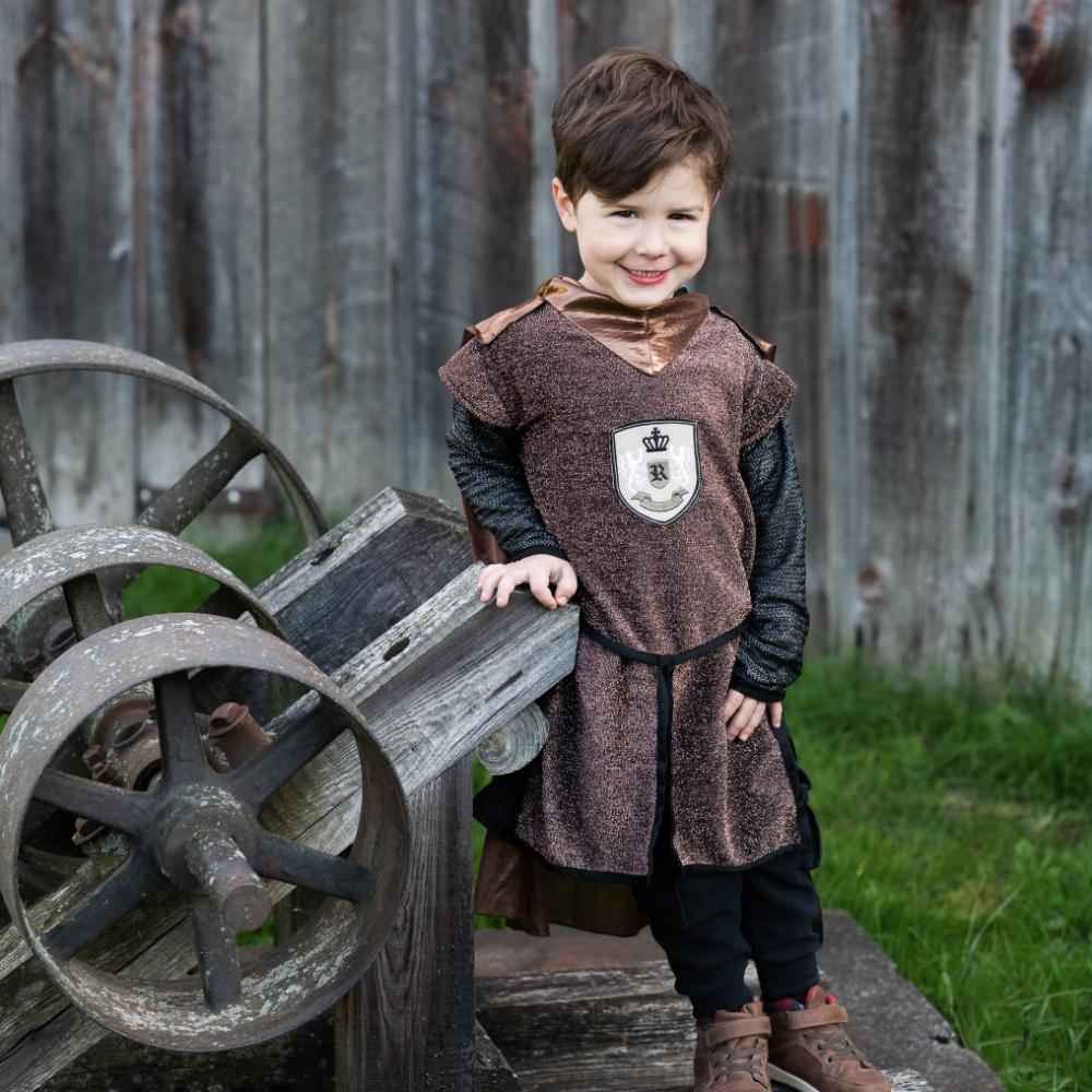 Brilliant Copper Knight Tunic with Cape - Size 5-6 Years