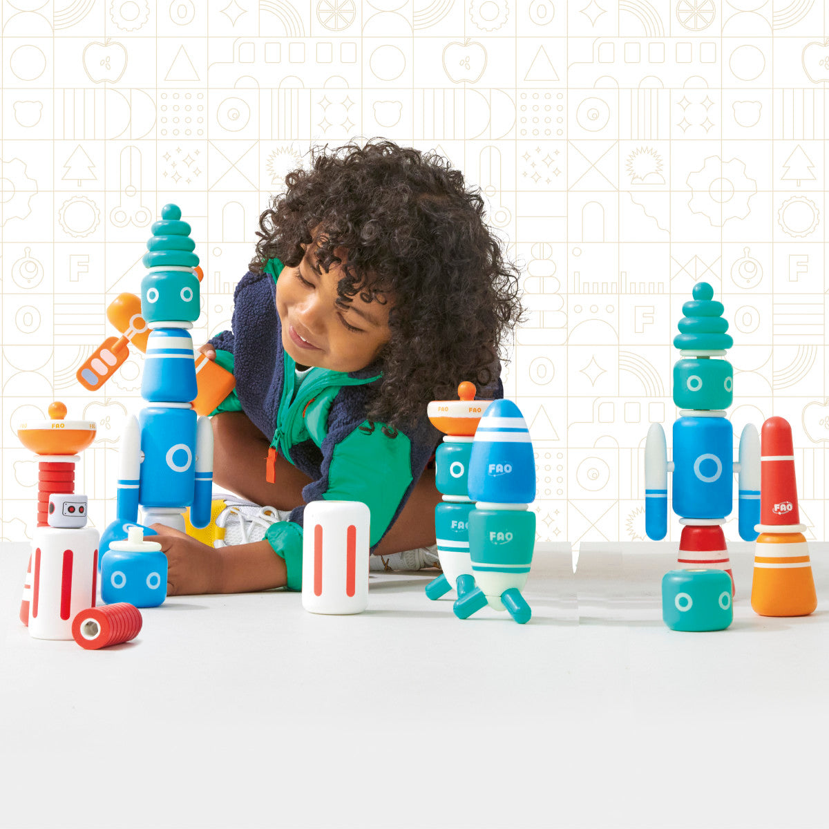 Galaxy Glow Space Blocks Construction Set