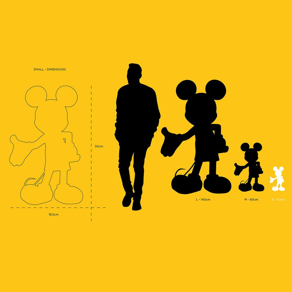 Mickey Mouse 12" Kelly Hoppen Figurine - Black, Taupe & Gold