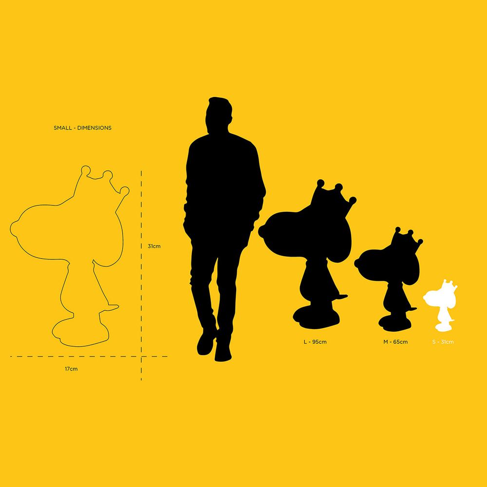 Snoopy with Crown 12" Figurine - Black & Gold