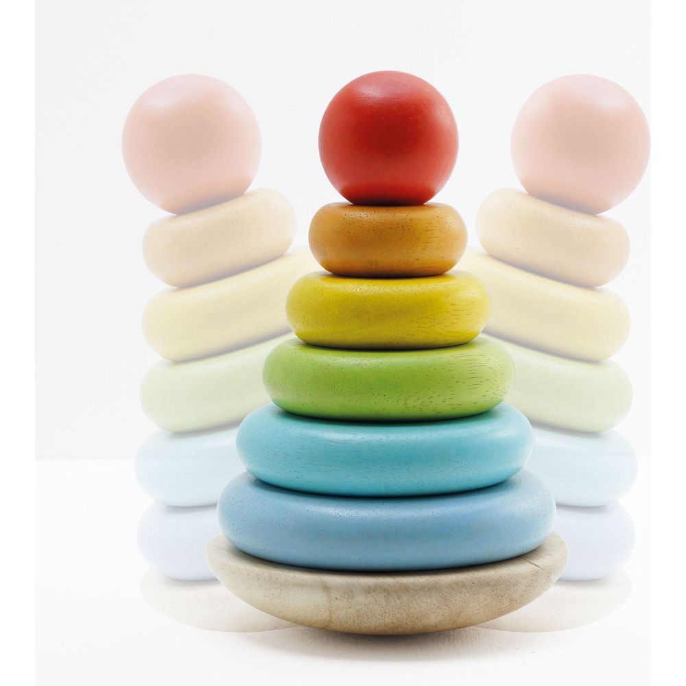 Le Toy Van - 7 Piece Rainbow Stacking Tower - Infants