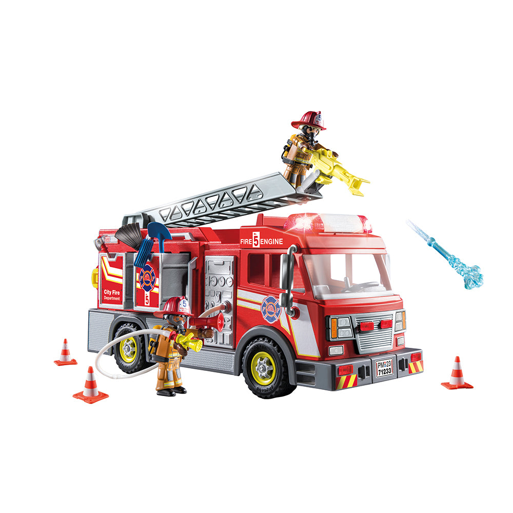 Fire Truck with Accessories and 2 Figures