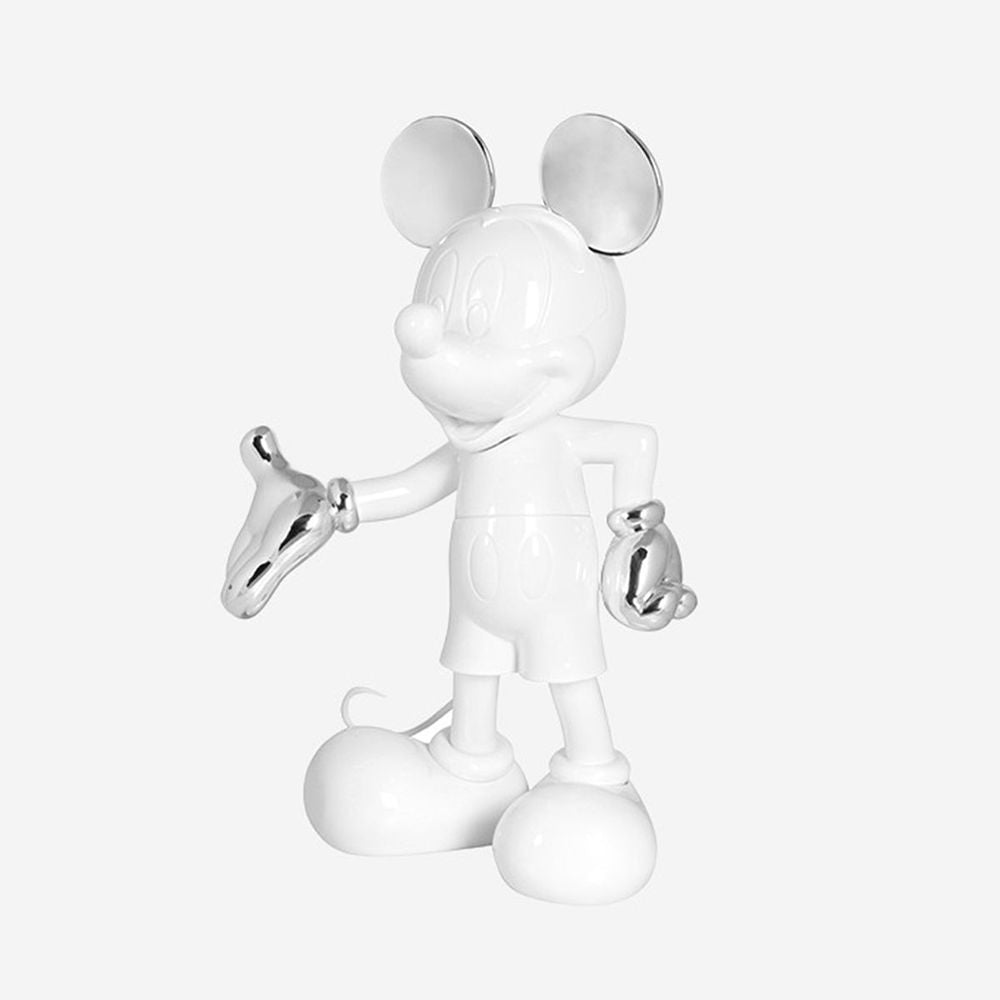 Mickey Mouse 12" Welcome Studio Figurine - White & Silver