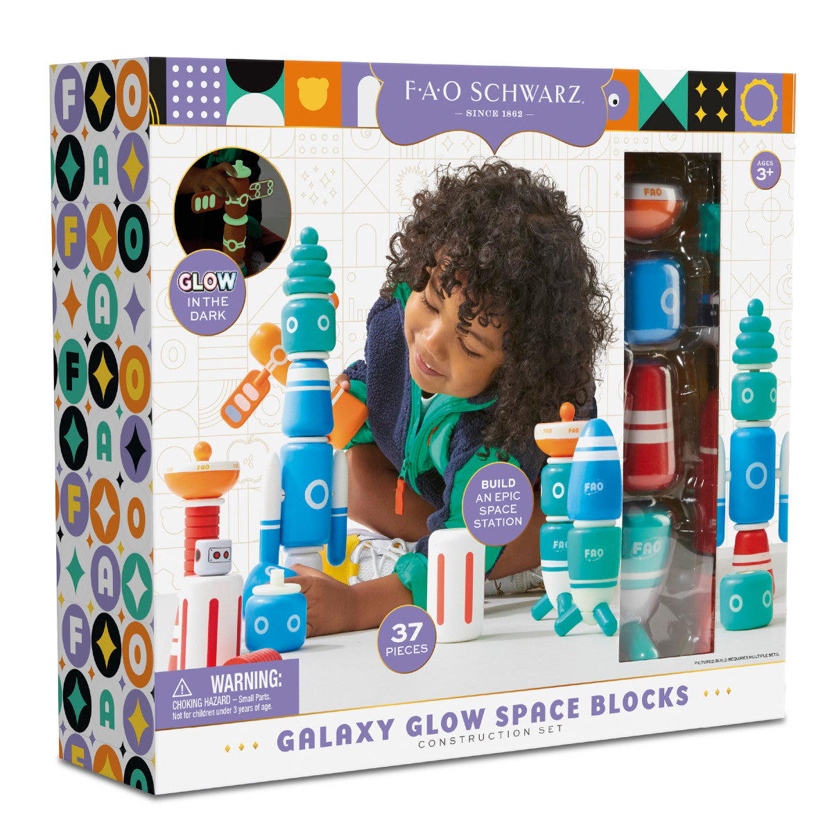 Galaxy Glow Space Blocks Construction Set