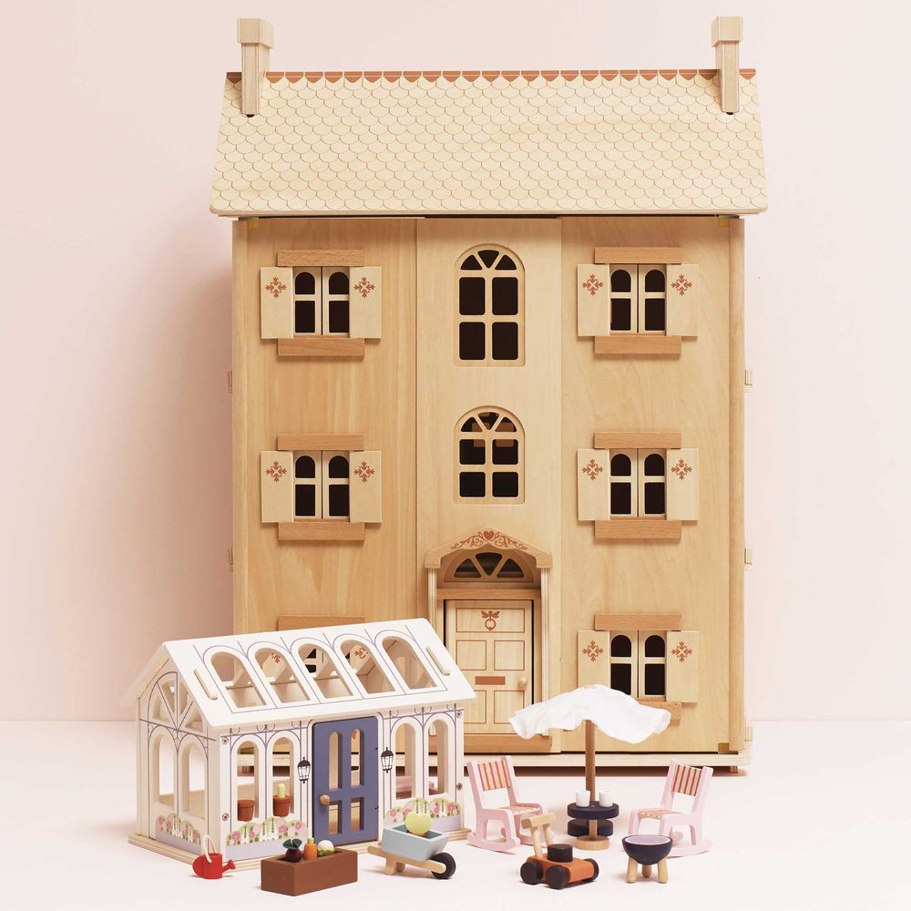 The Grand Natural Wood Doll House