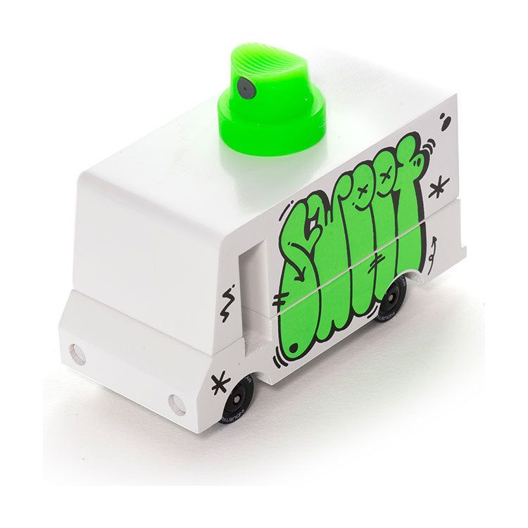 Green Graffiti Van Toy Car
