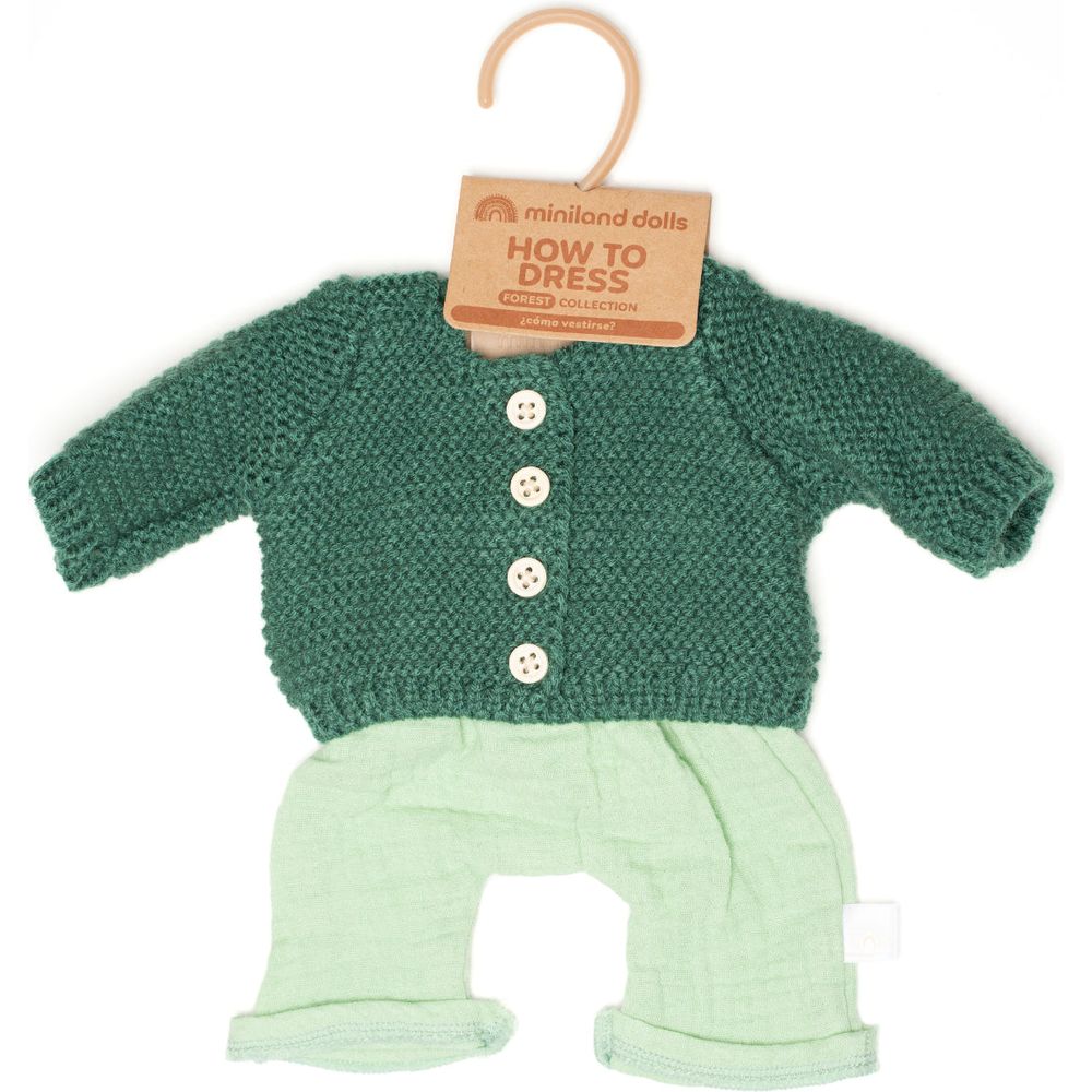 15" Caucasian Baby Doll & Forest Clothing Set