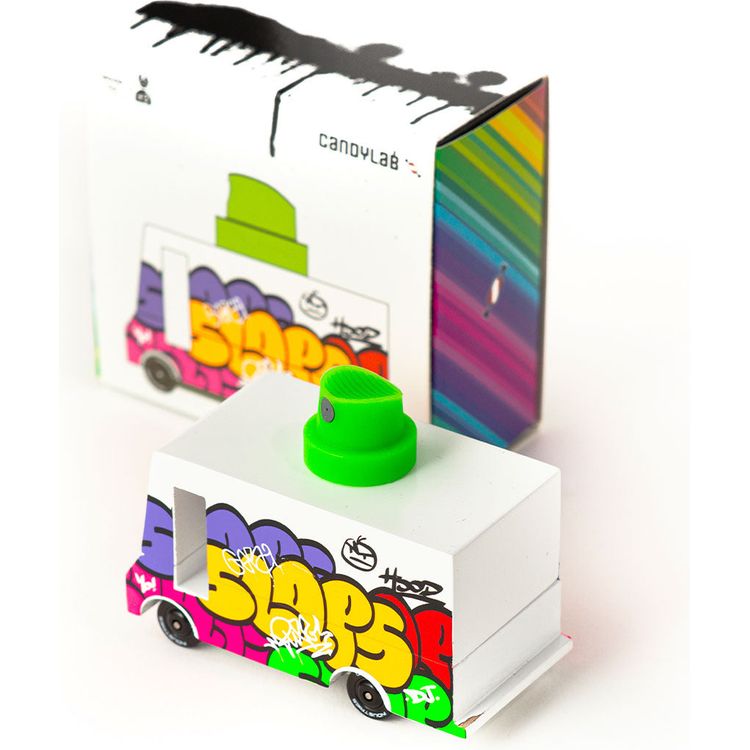 Black Graffiti Van Toy Car