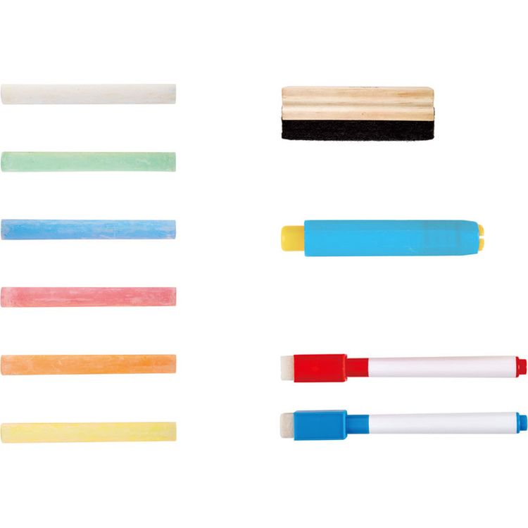 Store & Go Easel Folding Double-Sided Tabletop Blackboard & Whiteboard