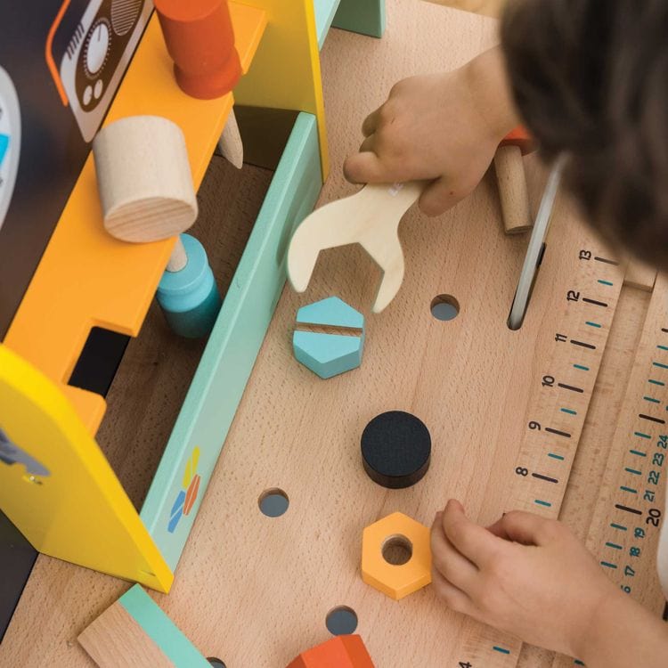 Le Toy Van - Alex’s Toy Work Bench with 11 Accessories - Preschool