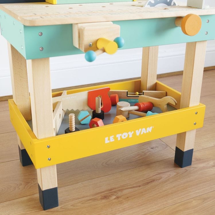 Le Toy Van - Alex’s Toy Work Bench with 11 Accessories - Preschool