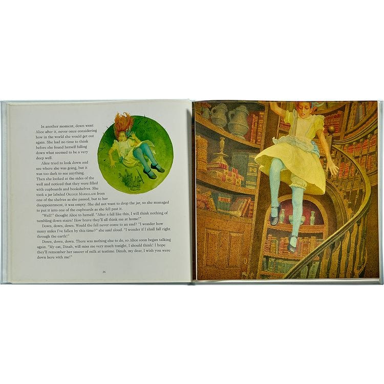 Graphic Image - "Alice's Adventures in Wonderland" Book in Ice Bonded Leather - Books
