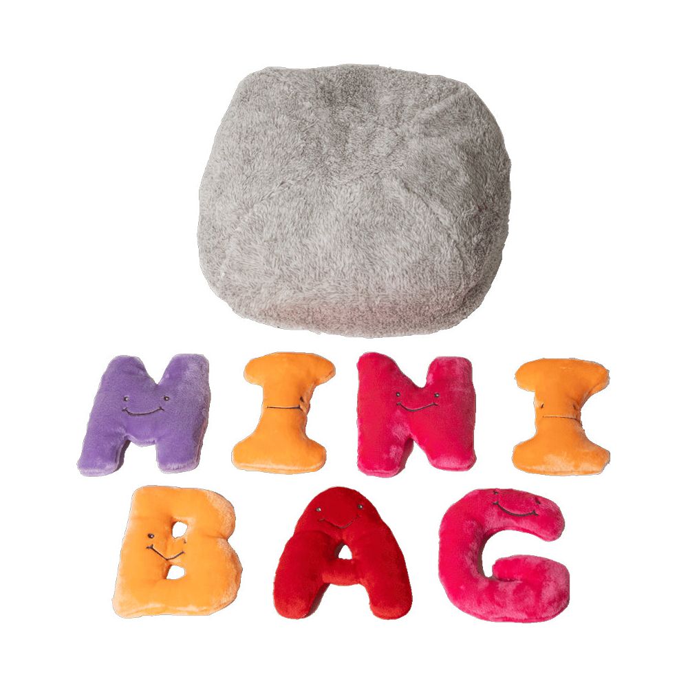 AlphaPals - Alphabet Plush Mini Set - Rainbow Letters with Light Grey Bag - Plush