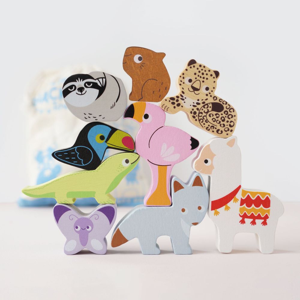 Le Toy Van - Andes Stacking Animals & Bag - Infants
