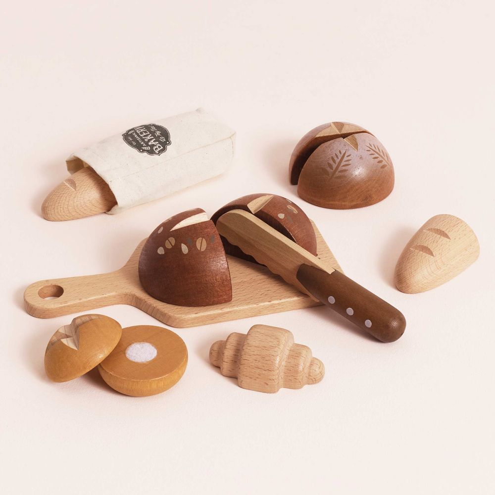 Le Toy Van - Artisan Bread and Knife Pretend Play Set - Preschool