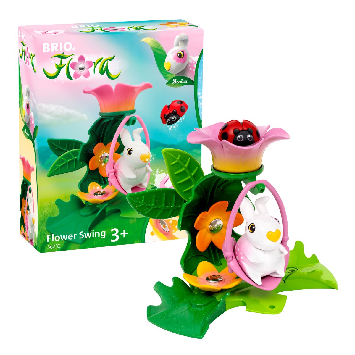 Brio - Azalea Flower Swing Flora Playset - Preschool