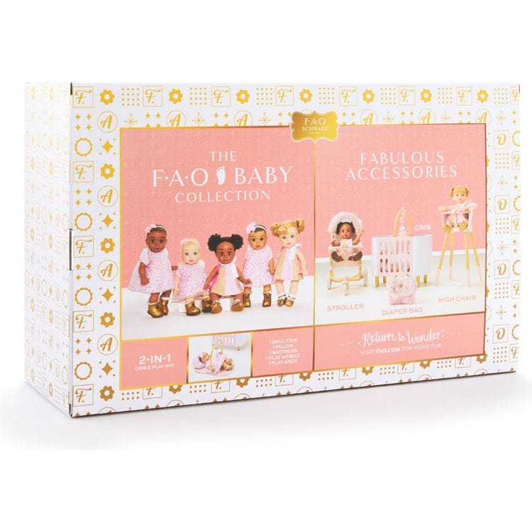 FAO Schwarz - Baby Doll Crib & Play Mat - Dolls
