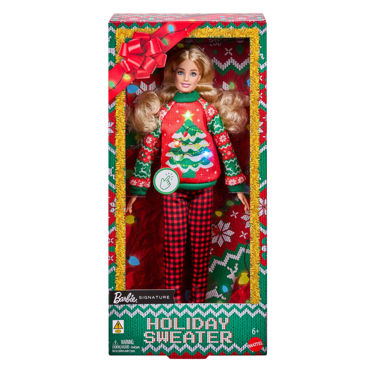Barbie - Barbie Holiday Sweater Doll with Long Blonde Hair - World of Barbie