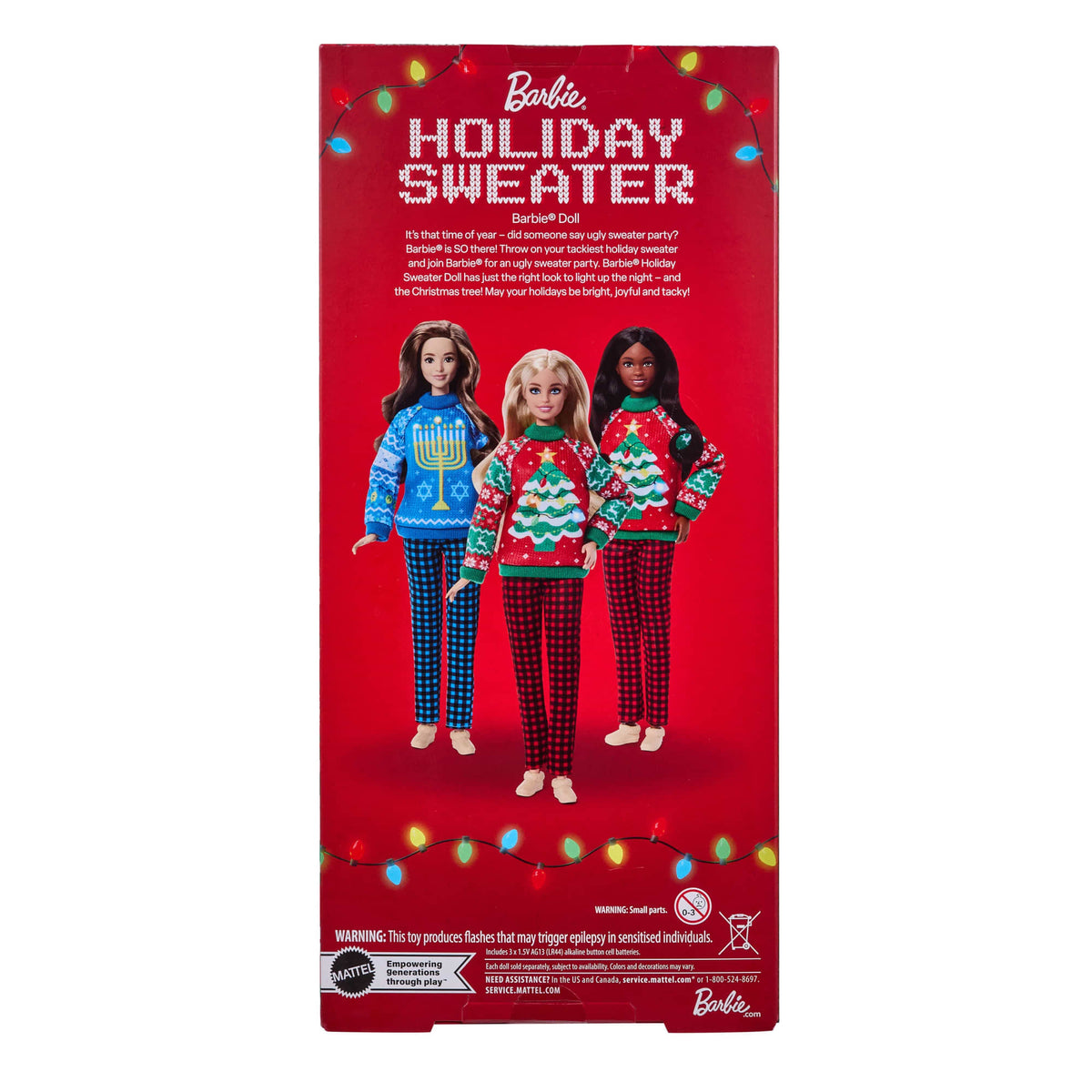 Barbie - Barbie Holiday Sweater Doll with Long Blonde Hair - World of Barbie