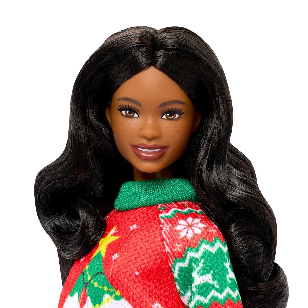 Barbie - Barbie Holiday Sweater Doll with Long Brunette Hair - World of Barbie