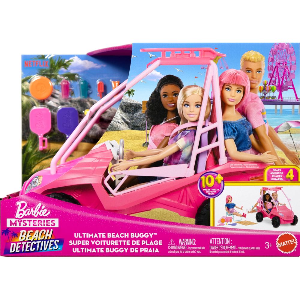 Barbie - Barbie Mysteries: Beach Detectives Beach Buggy Vehicle Playset - World of Barbie