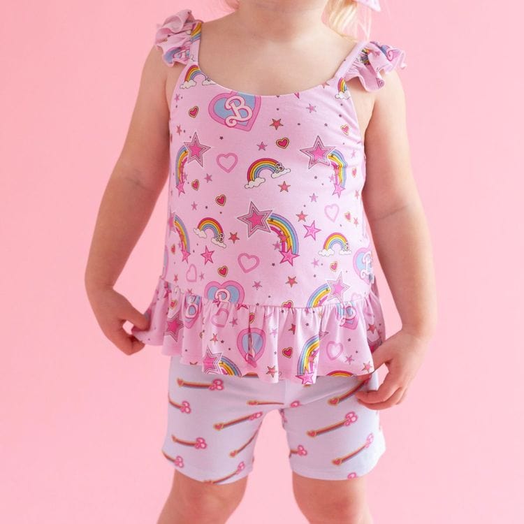 Posh Peanut - Barbie Star Power - Flutter Sleeve Ruffle Crop Top - World of Barbie