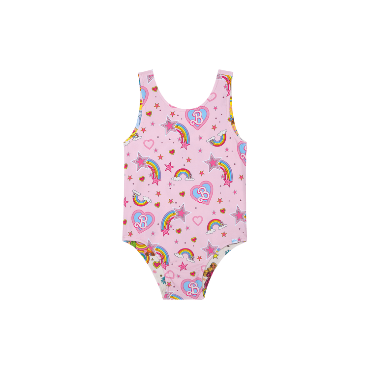Posh Peanut - Barbie Star Power - Kids Reversible One Piece Swimsuit - World of Barbie