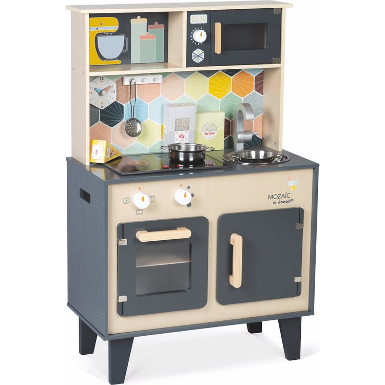 Janod - Big Wooden Mosaic Kitchen - Preschool
