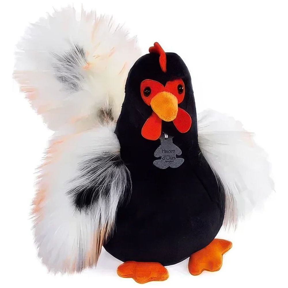 DouDou - Black & White Rooster Plush - Plush