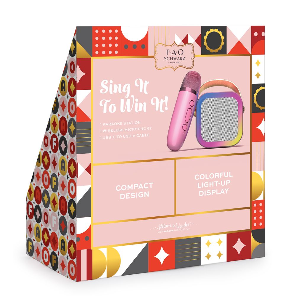 FAO Schwarz - Bluetooth Karaoke Speaker with Wireless Microphone - Music