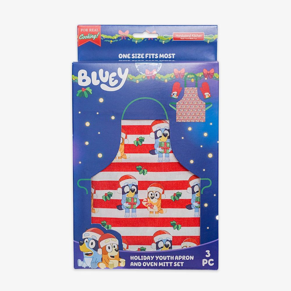 Bluey - Bluey Holiday Youth Apron and Oven Mitt Set - World Of Bluey