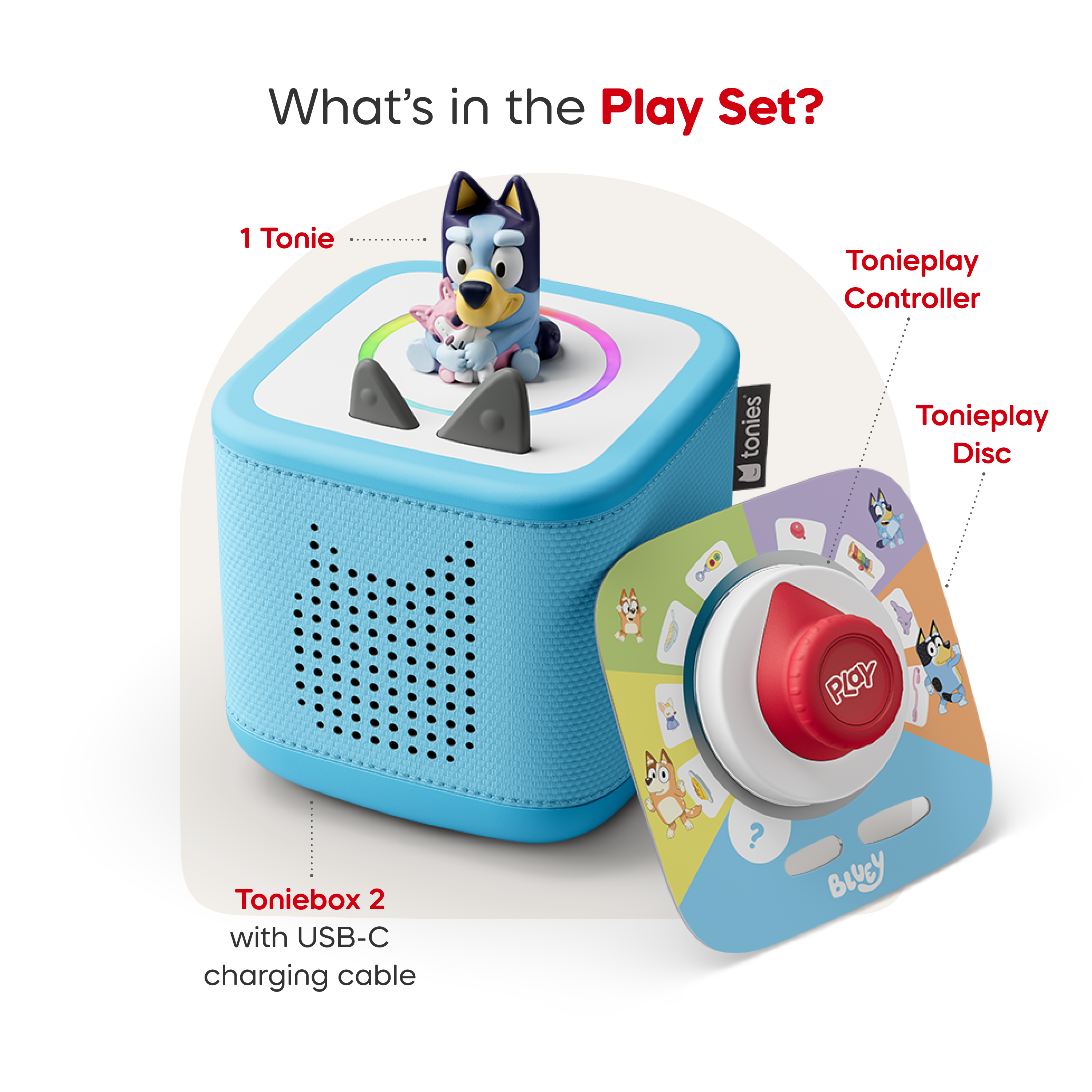 Bluey Toniebox 2 Play Set - Sky Blue