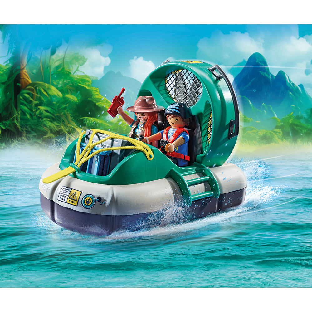 Playmobil - Brachiosaurus with Hovercraft Playset - Preschool