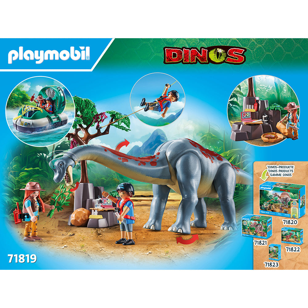 Playmobil - Brachiosaurus with Hovercraft Playset - Preschool