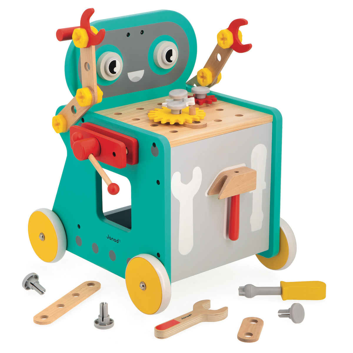 Janod - Brico'kids DIY Magnetic Robot Cart - Infants