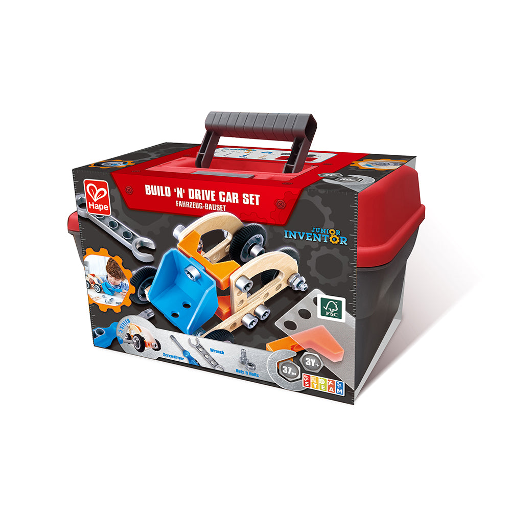 Hape - Build 'n' Drive Car Set - STEM