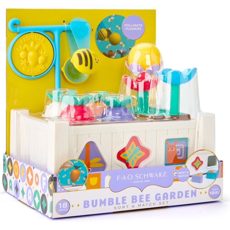 FAO Schwarz - Bumble Bee Garden Sort & Match Set - Preschool