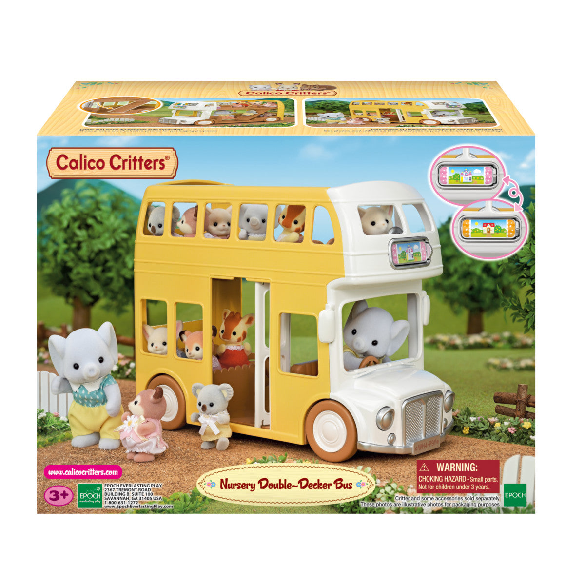 Calico Critters - Calico Critters Double Decker Nursery Bus - Collectibles