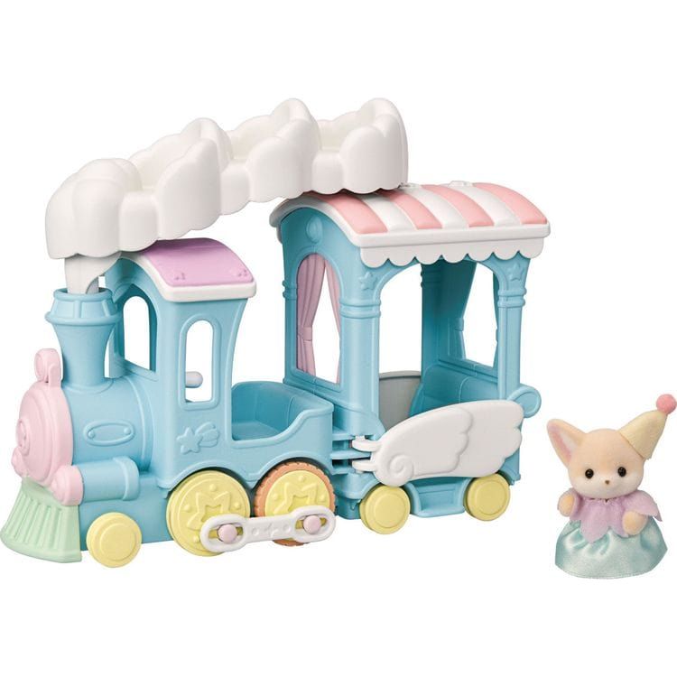 Calico Critters - Calico Critters Floating Cloud Rainbow Train, Toy Train Vehicle for Dolls with Figure Included - Collectibles