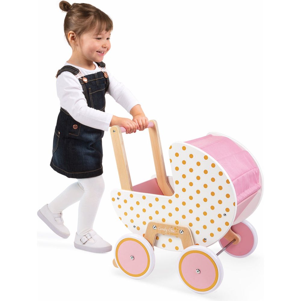 Janod - Candy Chic Doll Stroller - Dolls