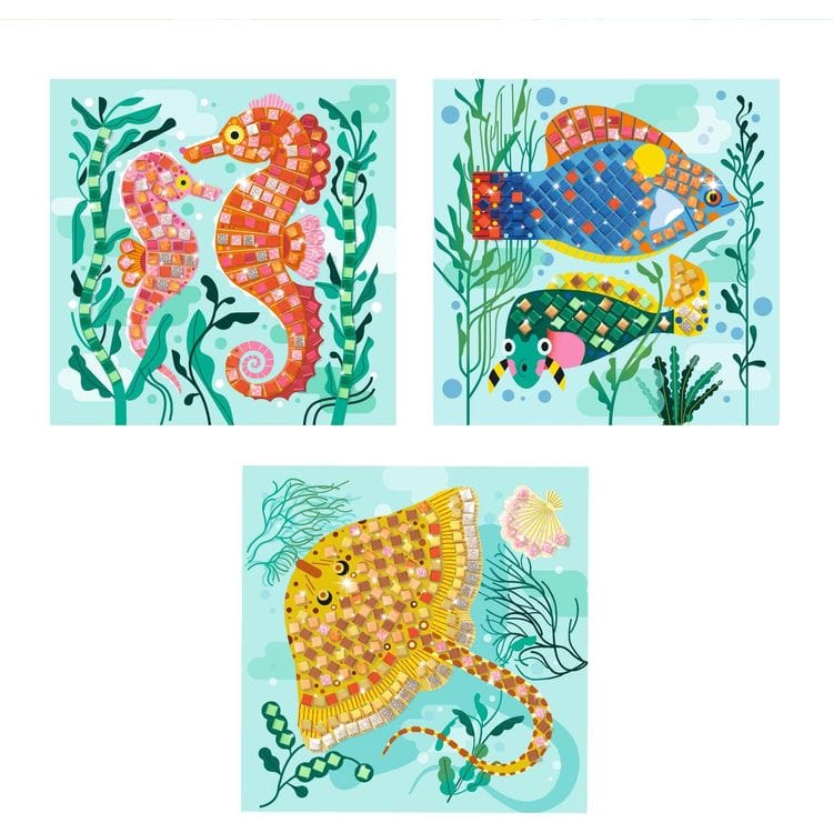 Djeco - Caribbean Sticker Mosaic Activity Set - Creativity
