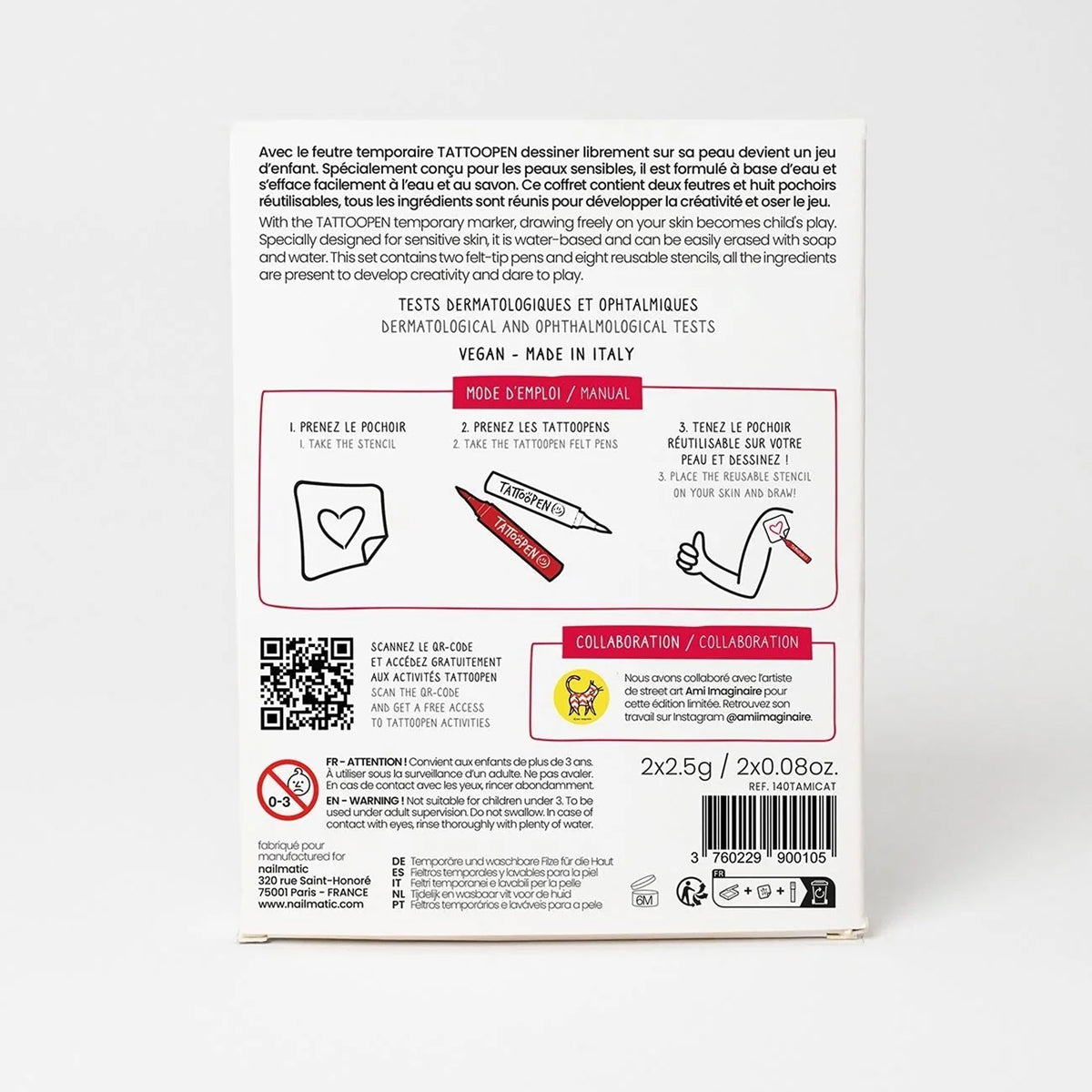 Nailmatic - Cat Tattoo Pen Set for Kids - Trend Accessories