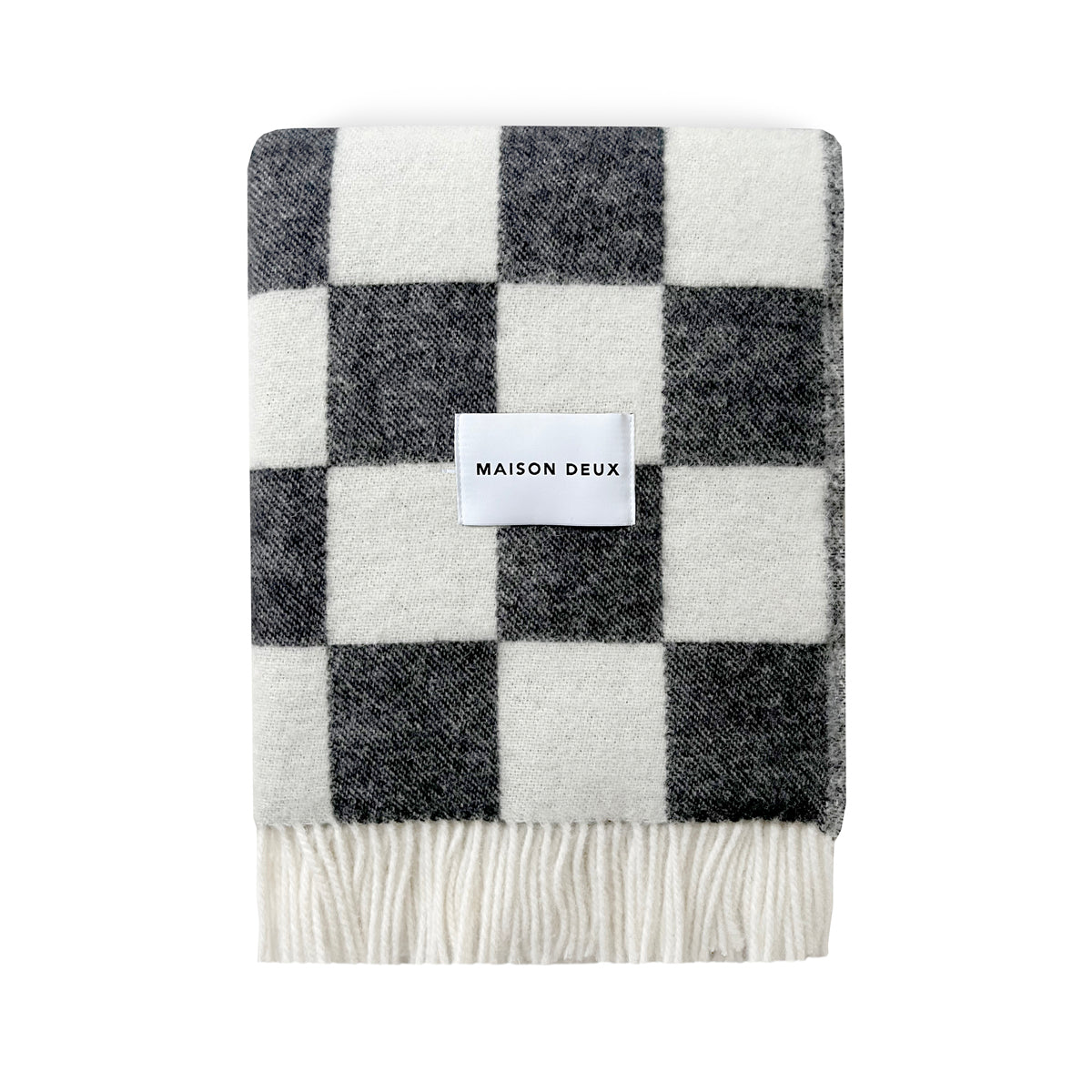 Maison Deux - Checkerboard Blanket - Black/White - Room Decor