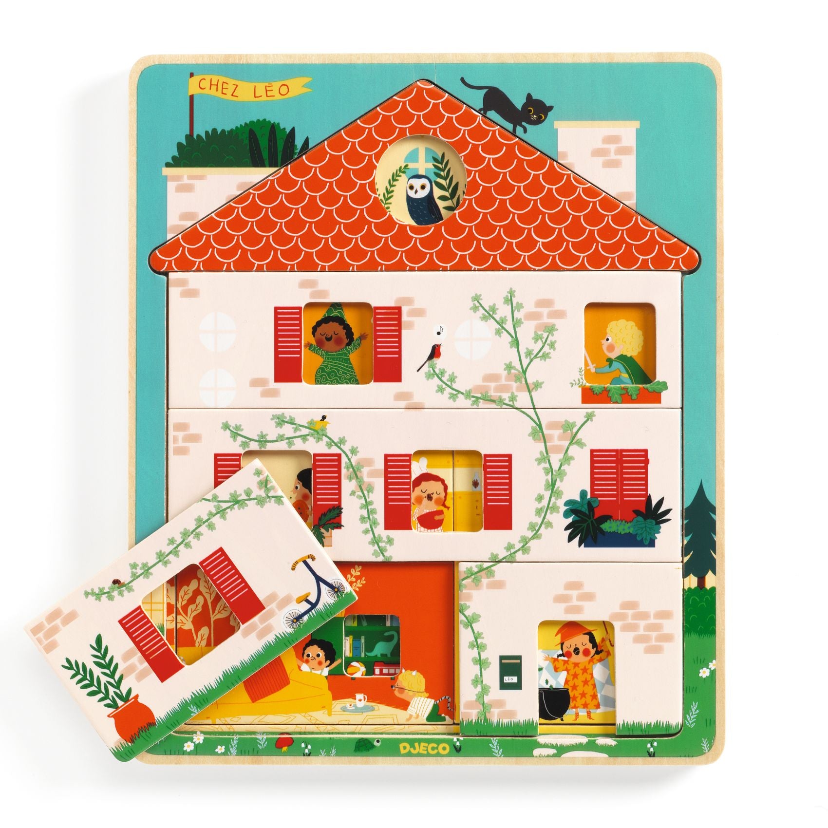 Djeco - Chez Leo Wooden Puzzle - Puzzles