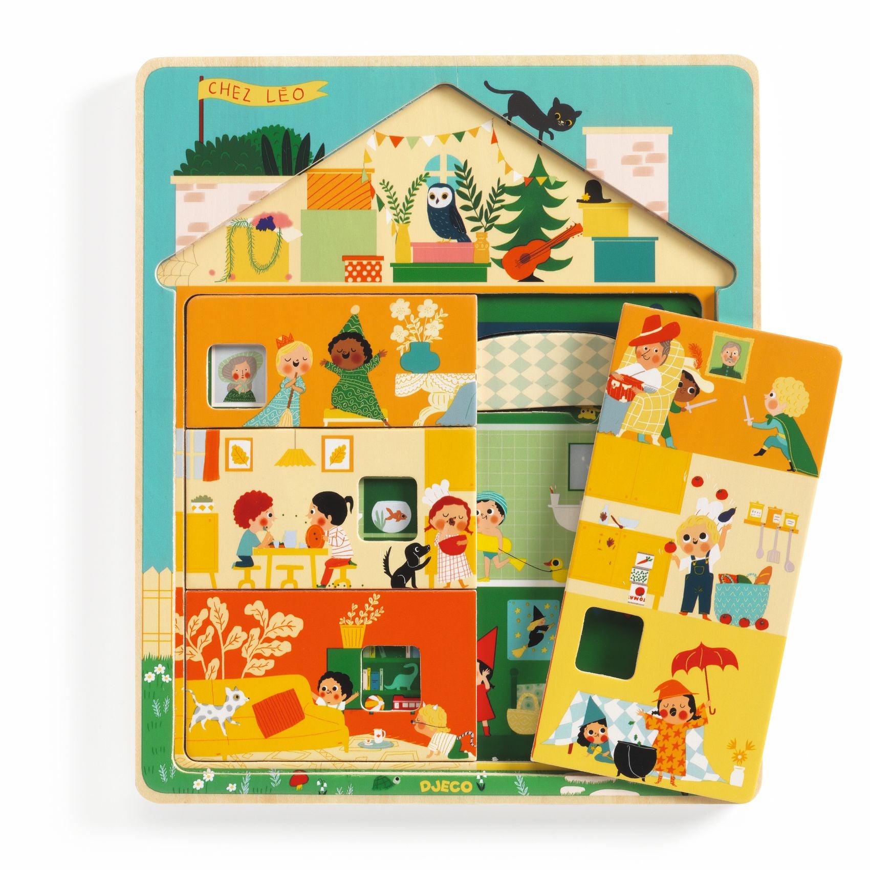 Djeco - Chez Leo Wooden Puzzle - Puzzles
